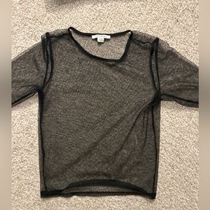 Shear Black Crop Top